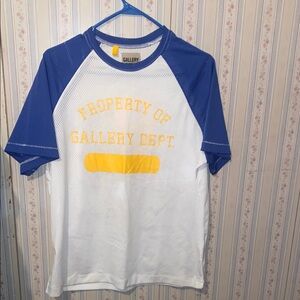 Gallery Dept Blue and White T-Shirt